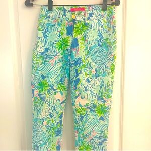 NWOT Lilly Pulitzer size 0 patterned jeans